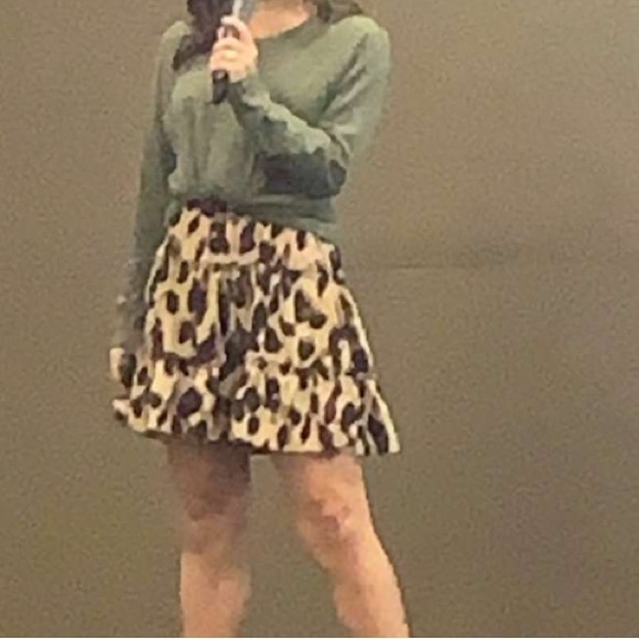 Leopard print ruffle floral tiered skirt - Picture 5 of 5